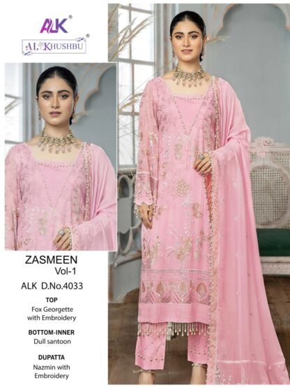 AL KHUSHBU ALK 4033 ZASMEEN VOL 1 PAKISTANI SUITS FOR WOMEN