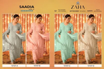 ZAHA 10107 A SAADIA VOL 2 LATEST DESIGN PAKISTANI SUITS