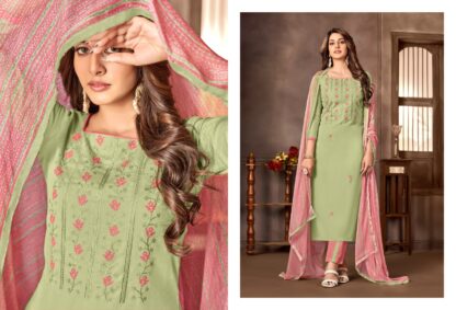 THE LIBAS COLLECTION PISTA DRESS MATERIAL WHOLESALER