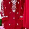THE LIBAS COLLECTION 1002 RED READYMADE PAKISTANI KURTI ONLINE