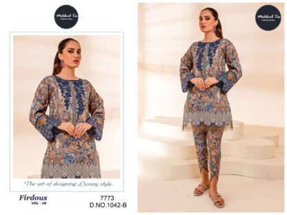 MEHBBOB TEX 1042 B FIROUDS VOL 8 LAWN PAKISTANI SUITS ONLINE SUPPLIER