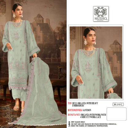 MUSHQ M 210 C PAKISTANI SUITS IN SINGLE PIECE