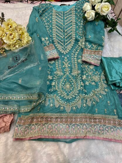 ZIAAZ DESIGNER 5001 PEACOCK BLUE PAKISTANI SUITS FOR WOMEN KURTIS WHOLESALER, PAKISTANI AT BEST PRICE, SUITS WHOLESLER, ZIAAZ DESIGNER 5001 PEACOCK BLUE PAKISTANI SUITS FOR WOMEN  Pakistani Suits, READYMADE KURTI, Single, Suits, ZIAAZ DESIGNER