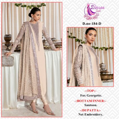 DINSAA 184 D PAKISTANI SUITS IN SINGLE PIECE