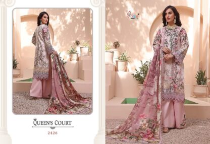 DEEPSY 2046 FIROUDS QUEENS COURT 3 CHERRY PAKISTANI SUITS AT BEST PRICE