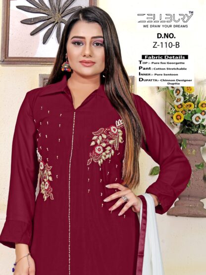 ZELLBURY Z 110 B PAKISTANI KURTI ONLINE WHOLESALER