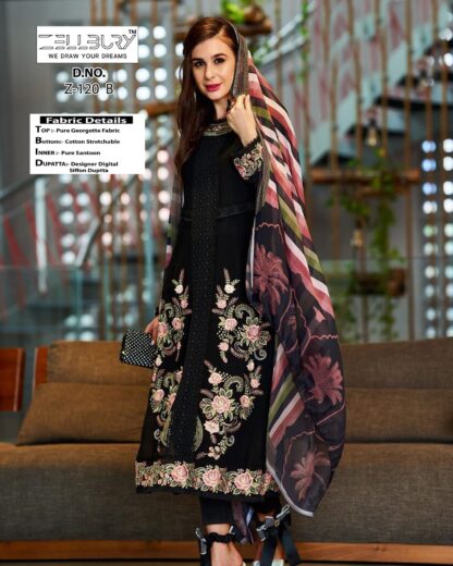 ZELLBURY Z 120 B ZED BLACK LUXURY COLLECTION PAKISTANI SUITS