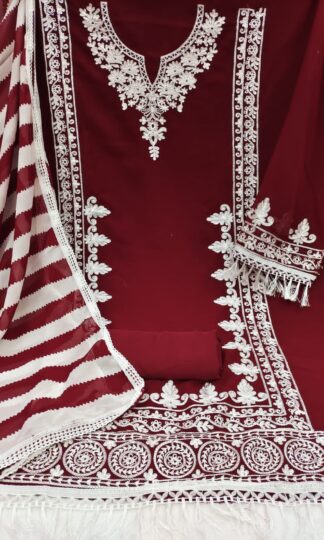 THE LIBAS COLLECTION MAROON DRESS MATERIAL ONLINETHE LIBAS COLLECTION MAROON DRESS MATERIAL ONLINE