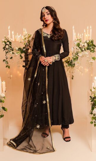 THE LIBAS COLLECTION SSR 381 BLACK PARTY WEAR GOWN ONLINETHE LIBAS COLLECTION SSR 381 BLACK PARTY WEAR GOWN ONLINE