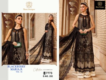 ZIAAZ DESIGNER 7773 252 BLACKBERRY MARIA B VOL 1 PAKISTANI SUITS ONLINE