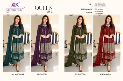 AL KHUSHBU ALK 4008 H QUEEN VOL 2 PAKISTANI SUITS ONLINE SHOPPING