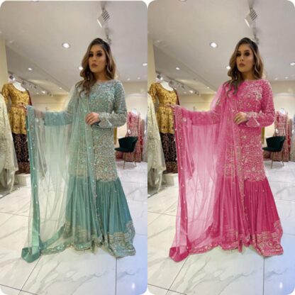 THE LIBAS COLLECTION HK 1383 TOP SHARARA WITH DUPATTA ONLINE