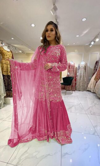 THE LIBAS COLLECTION HK 1383 PINK PARTY WEAR SHARARA SET ONLINETHE LIBAS COLLECTION HK 1383 PINK PARTY WEAR SHARARA SET ONLINE