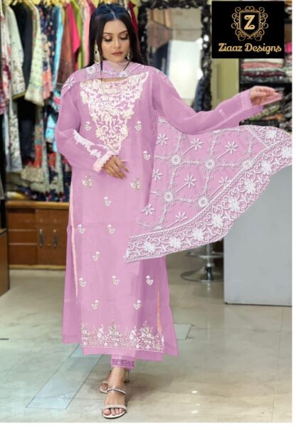 ZIAAZ DESIGNS 7773 SEMI STITCHED 191 C PAKISTANI SUITS WITH PRICE