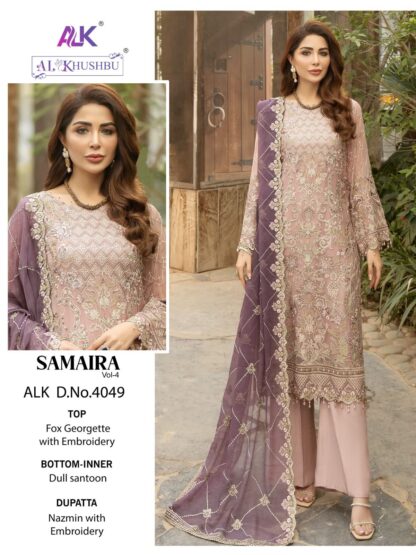 AL KHUSHBU ALK 4049 SAMAIRA VOL 4 DESIGNER SALWAR KAMEEZ WITH PRICE