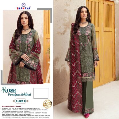 SHANAYA ROSE PREMIUM EDITION S 122 PAKISTANI SUITS BEST PRICE PAKISTANI SUITS IN SURAT, PAKISTANI SUITS MANUFACTURER IN SURAT, PAKISTANI SUITS WHOLESALE, PAKISTANI SUITS WHOLESALER FROM SURAT, SALWAR KAMEEZ WHOLESALE, SHANAYA ROSE PREMIUM EDITION S 122 PAKISTANI SUITS BEST PRICE  Pakistani Suits, Salwar Kameez, SHREE FABS, Single, Suits