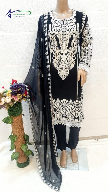 NIZAMI CREATION 1705 BLACK LATEST DESIGNER PAKISTANI KURTI