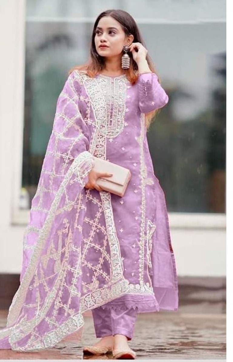 Lavender sales pakistani dress