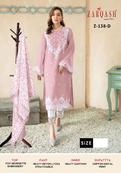 ZARQASH Z 138 D READYMADE PAKISTANI KURTI ONLINE WHOLESALER