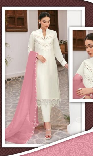 LAXURIA TRENDZ 1259 WHITE PAKISTANI KURTIS FOR EIDLAXURIA TRENDZ 1259 WHITE PAKISTANI KURTIS FOR EID