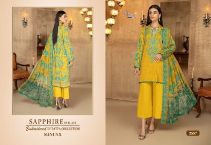 SHREE FABS SAPPHIRE VOL 1 2557 EMBROIDERED DUPATTA PAKISTANI SUITS