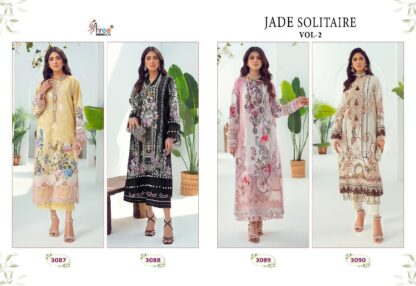 SHREE FABS 3087 JADE SOLITAIRE 02 VOL 2 PAKISTANI SUITS ONLINE