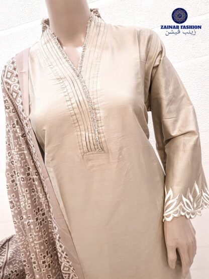 ZAINAB FASHION 1225 DUSTY SAND PAKISTANI KURTI COLLECTION ONLINE - Image 2