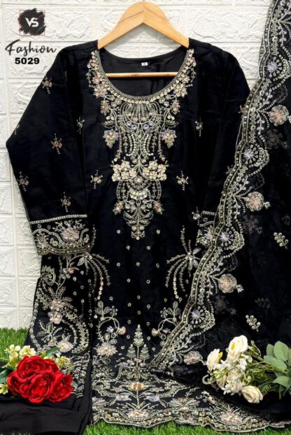 VS FASHION 5029 BLACK PAKISTANI KURTI DESIGNER