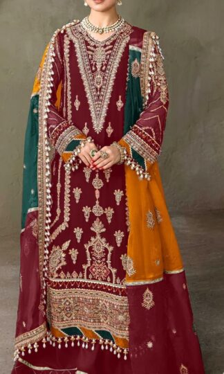ZAHA RAMSHA 10112 C AAEESHA VOL 1 WINE PAKISTANI DRESS AT WHOLESALE PRICEZAHA RAMSHA 10112 C AAEESHA VOL 1 WINE PAKISTANI DRESS AT WHOLESALE PRICE