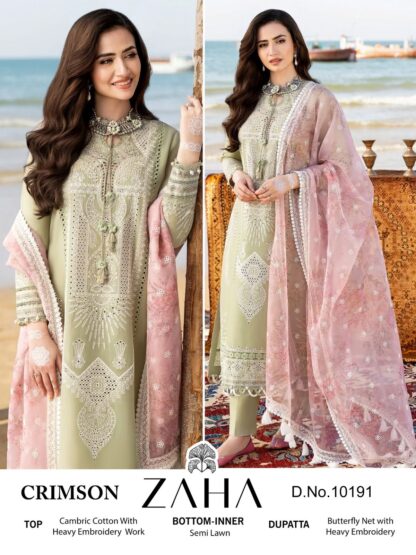 ZAHA 10191 CRIMSON PAKISTANI SUITS ONLINE SUPPLIER