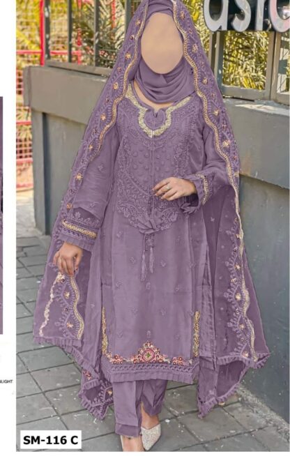 SANA MARYAM SM 116 C NOOR ORGANZA PAKISTANI SALWAR KAMEEZ WITH PRICE