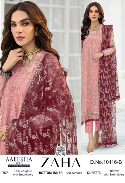 ZAHA 10116 B AAEESHA VOL 2 PAKISTANI SUITS ONLINE INDIA