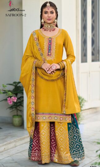 EBA LIFESTYLE 1581 SAFROON VOL 2 SALWAR SUITS IN SINGLE PIECEEBA LIFESTYLE 1581 SAFROON VOL 2 SALWAR SUITS IN SINGLE PIECE