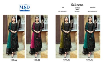 MSD FASHION 120 A SAKEENA PAKISTANI SALWAR KAMEEZ WITH PRICE