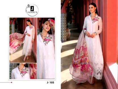 JANOO'S J 105 CHIKANKARI PAKISTANI SUITS ONLINE