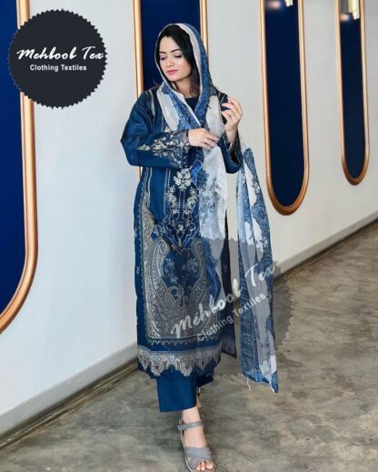 MEHBBOB TEX 1137 M PRINT SPRING SUMMER-2 VOL-08 PAKISTANI SUITS ONLINE