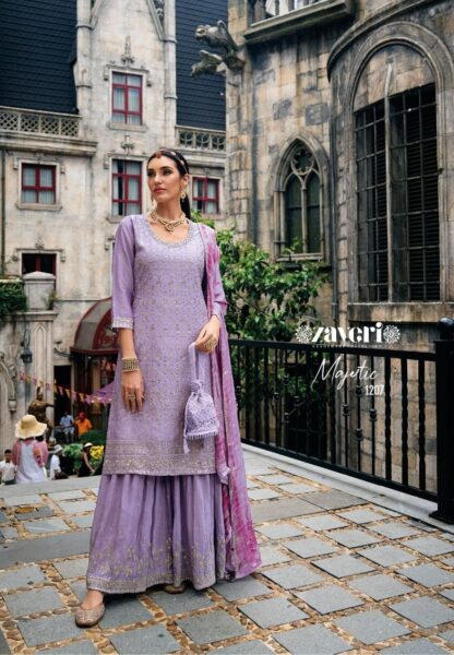 ZAVERI 1207 MAJESTIC READYMADE PARTY WEAR PALZO SUITS FOR WOMEN