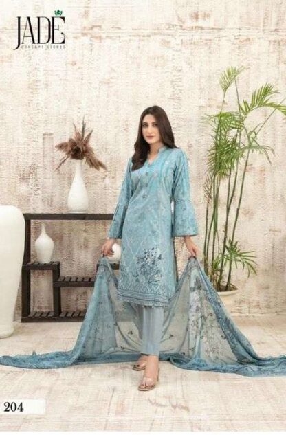 JADE 204 BIN SAEED HEAVY COTTON LUXURY VOL 2 PAKISTANI SUITS ONLINE SUPPLIER