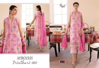 SHREE FABS 3214 AFROZEH PRINTKARI 2023 PAKISTANI SUITS AT BEST PRICE