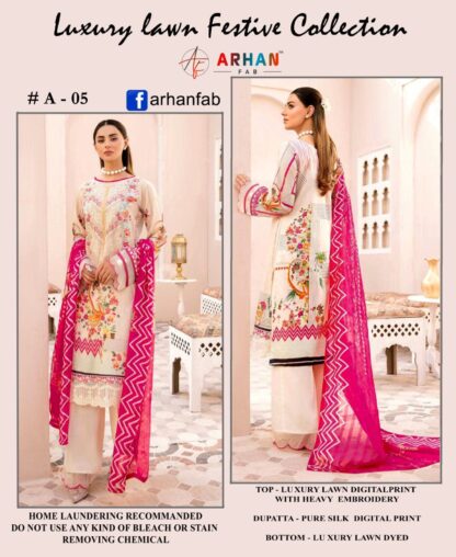 ARHAN FAB A 05 DIGITAL PRINT LAWN COLLECTION PAKISTANI SUITS ONLINE INDIA