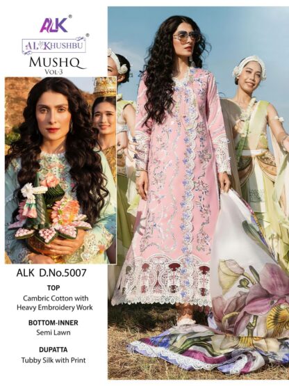 AL KHUSHBU ALK 5007 MUSHQ VOL PAKISTANI SUITS ONLINE INDIA