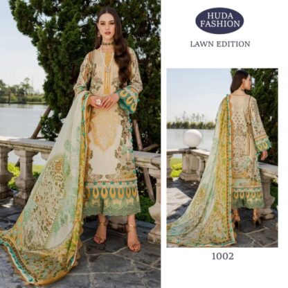 HUDA FASHION 1002 LAWN COLLECTION PAKISTANI SUITS ONLINE HUDA FASHION 1002 LAWN COLLECTION, PAKISTANI SALWAR KAMEEZ, PAKISTANI SUITS AT MANUFACTURER PRICE, PAKISTANI SUITS BEST PRICE, PAKISTANI SUITS IN SURAT  COSMOS FASHION, HUDA FASHION, Pakistani Suits, Pashmina Suits, Salwar Kameez, Single, Suits