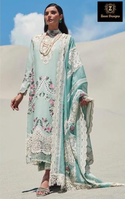 ZIAAZ DESIGNS 343 SEMI STITCHED PAKISTANI SALWAR SUITS DESIGN