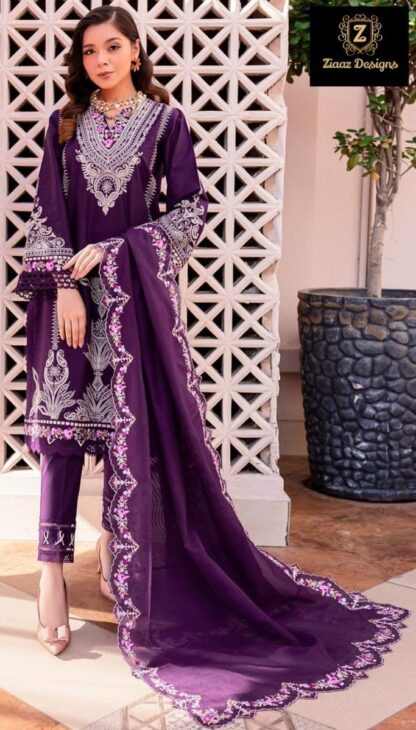 ZIAAZ DESIGNS 349 SEMI STITCHED NEW PAKISTANI SUITS SUPERHIT DESIGN