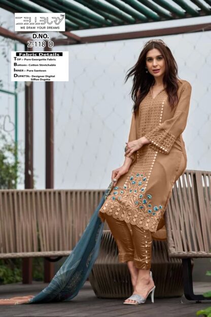 ZELLBURY Z 118 D PAKISTANI KURTI ONLINE SUPPLIER