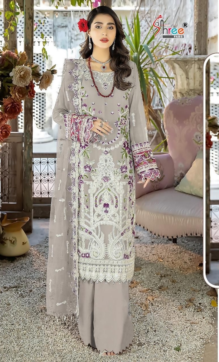 Voluptuous Fancy Faux Georgette Designer Pakistani Suit