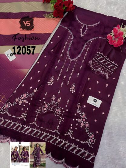 VS FASHION VS 12057 F QALAMKAR CROSSET EMBROIDERED PRINT DUPATTA 01 SUITS PAKISTANI SUITS AT THE BEST PRICE, SALWAR KAMEEZ WHOLESALE, SALWAR SUITS IN SINGLE, VS FASHION VS 12057 F QALAMKAR CROSSET EMBROIDERED PRINT DUPATTA 01  Pakistani Suits, READYMADE KURTI, Salwar Kameez, Single, Suits, VS FASHION