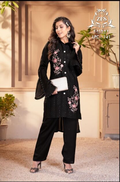 ZAINAB FASHION LPC 141 NEW STYLISH PAKISTANI CORD ( KURTI ) SET WHOLESALE - Image 4