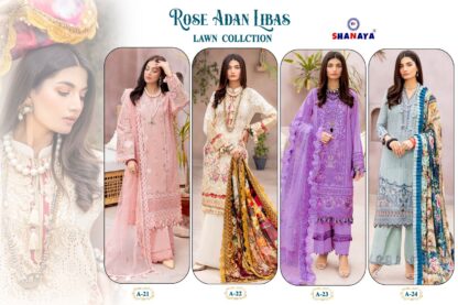 SHANAYA ROSE ADAN LIBAS LAWN COLLECTION A 21 PAKISTANI SUITS ONLINE