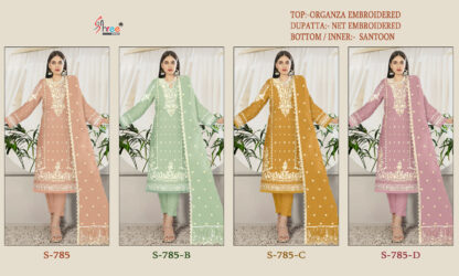 SHREE FABS S 785 PAKISTANI SUITS IN SINGLE PIECE